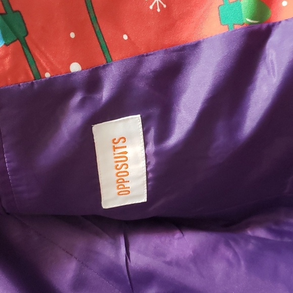 Opposuits NWOT Red Blazer with Holiday Lightstring Design - Picture 3 of 6